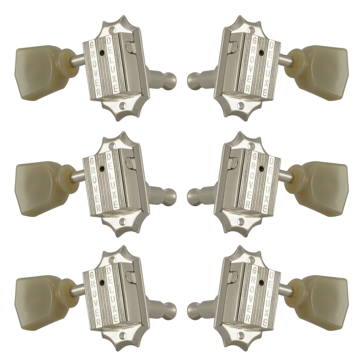 Grover 135N Vintage SD90 3+3 guitar tuners, Nickel, Keystone