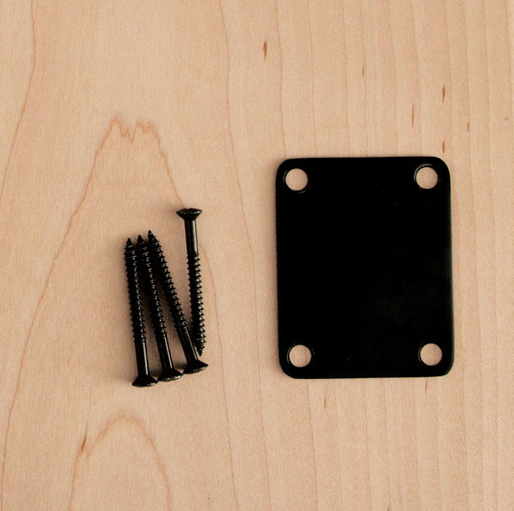Genuine Tone Ninja 4 Bolt Neck Plate with screws. Black