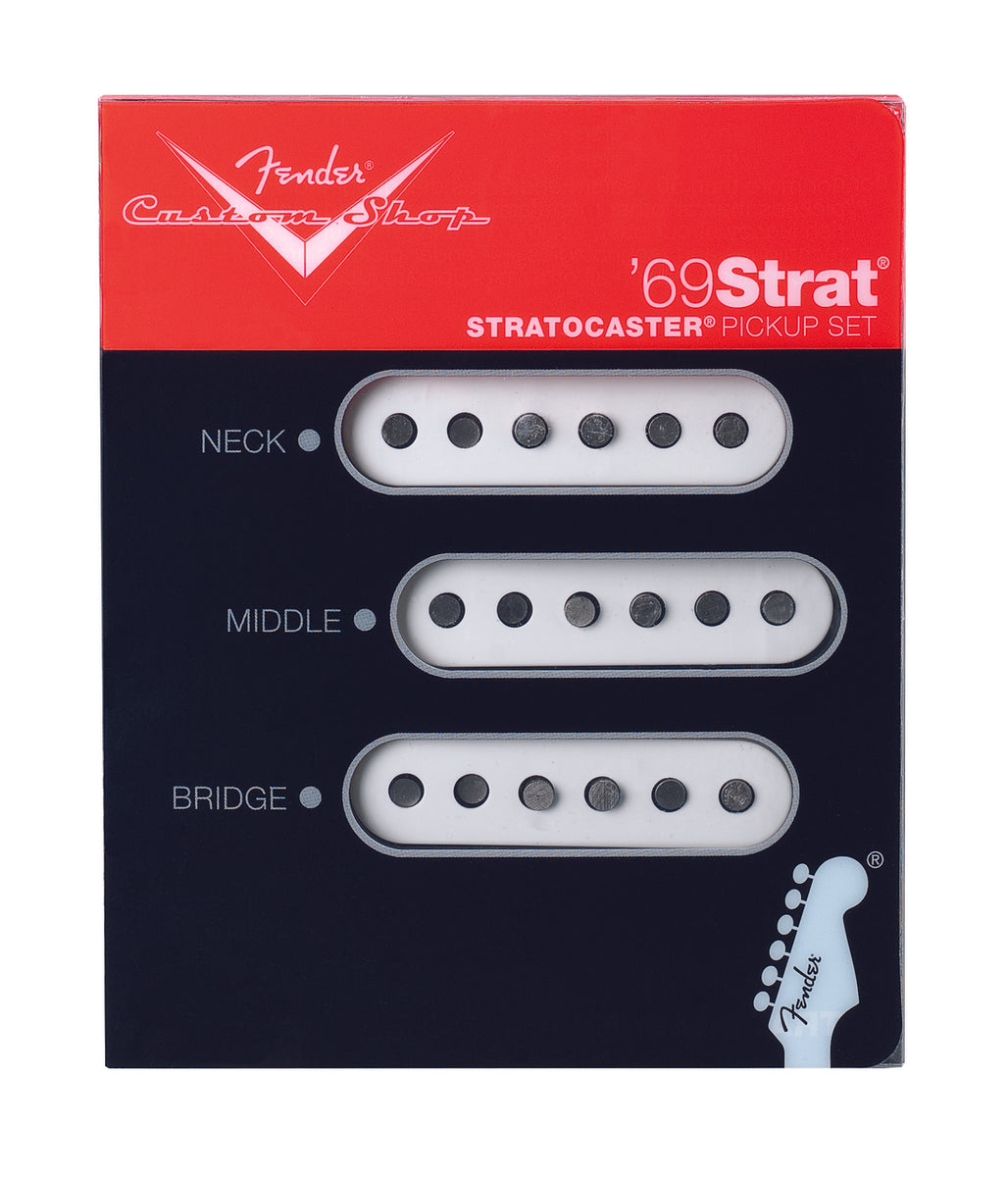 Fender Custom Shop '69 Strat pickups - set of 3, white 099