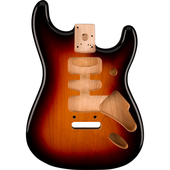 Fender Deluxe Series Stratocaster HSH Alder Body 2 Point Bridge Mount, 3 color sunburst | SportHiTech