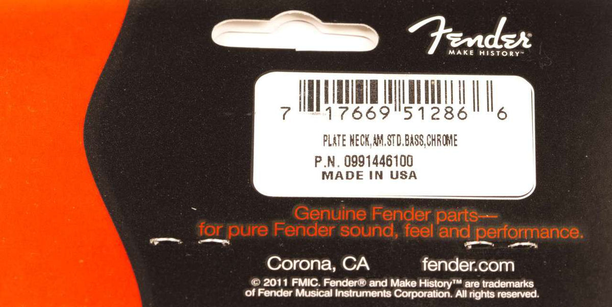Fender American Standard Bass Neckplate Chrome 099-1446-100