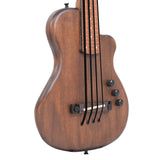 Gold Tone Solid Electric Fretless Micro Bass with Gig Bag - ME-BassFL