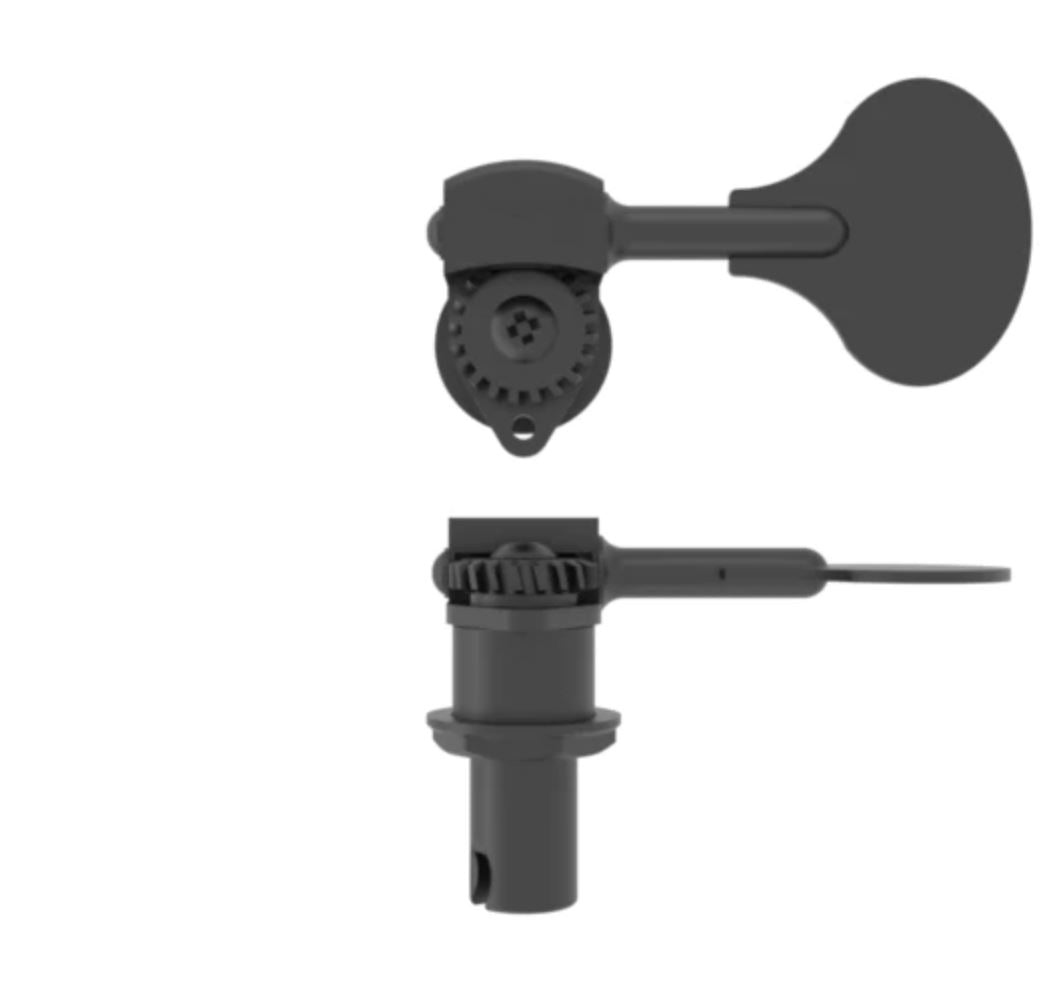 Hipshot Ultralite USA Single Tuner HB6L Lollipop key 1/2 Black Bass