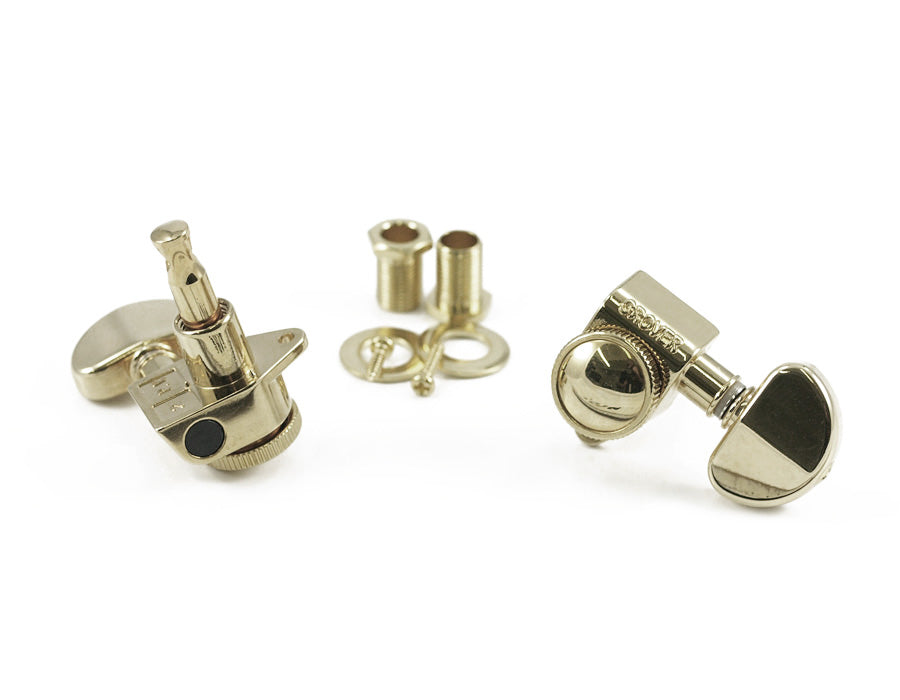 Genuine Grover 502N Roto-Grip Locking Rotomatic 3x3 tuners, Nickel