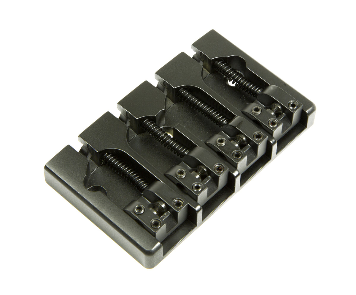 Hipshot A Style 4 String Bass Bridge Brass, Black, Retrofits 5