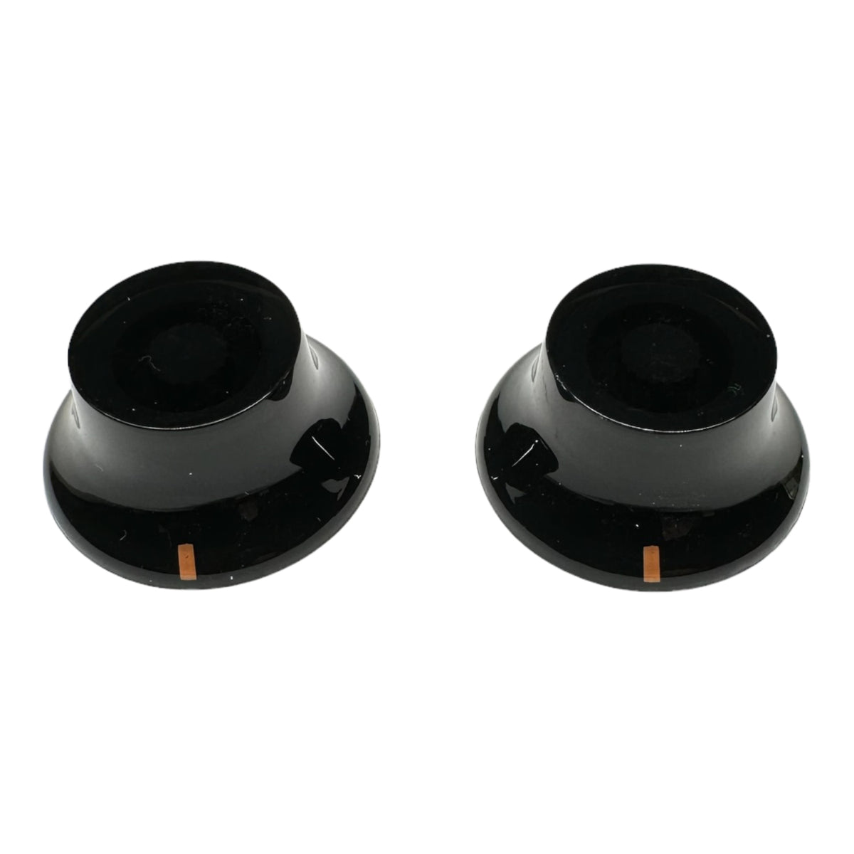 AxLabs Aged Black Bell Knob, No Numbers, White Position Mark 2 Pack