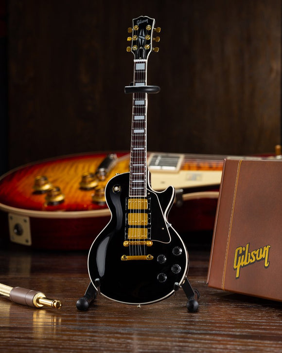 Axe Heaven Gibson Les Paul Custom Ebony 1/4 scale Miniature Collectible Guitar GG-123