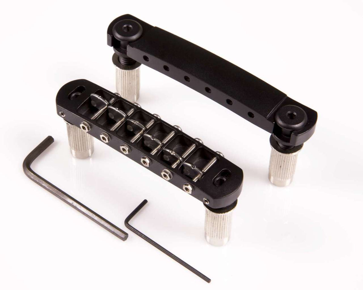Hipshot Tone-A-Matic Bridge and Tailpiece Black 4TM060B| SportHiTech