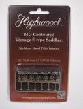 Genuine Highwood Contoured Saddles, Set of 6, 2-1/8" import spacing, Nickel
