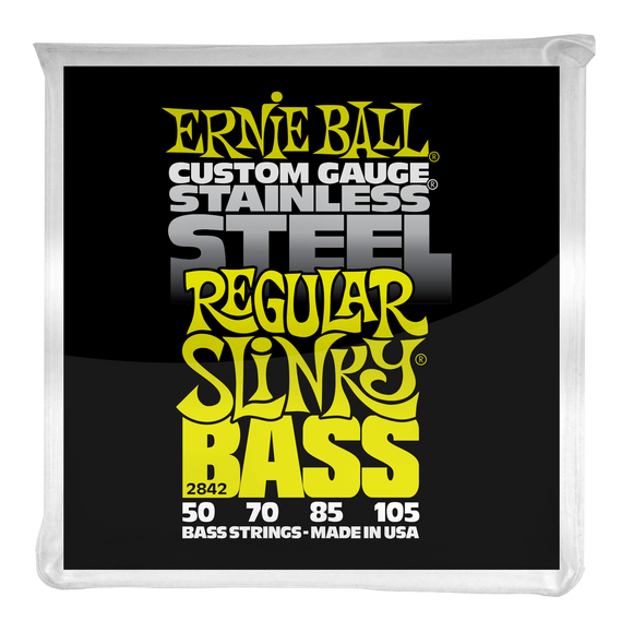 Ernie Ball Regular Slinky Stainless Steel Electric Bass Strings 50-105
