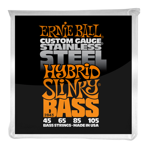 Ernie Ball Hybrid Slinky Stainless Steel Electric Bass Strings 45-105