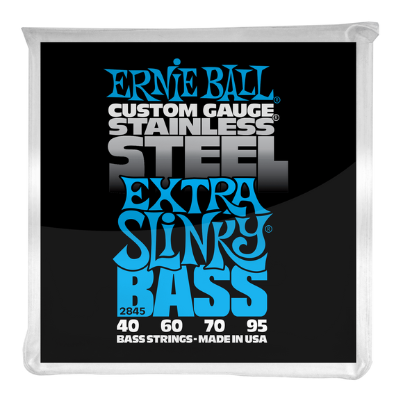 Ernie Ball Extra Slinky Stainless Steel Electric Bass Strings 45-100