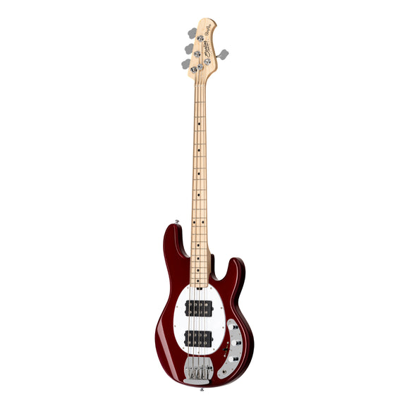Sterling by Music Man Ray4 HH Stingray 4 String Bass, Candy Apple Red