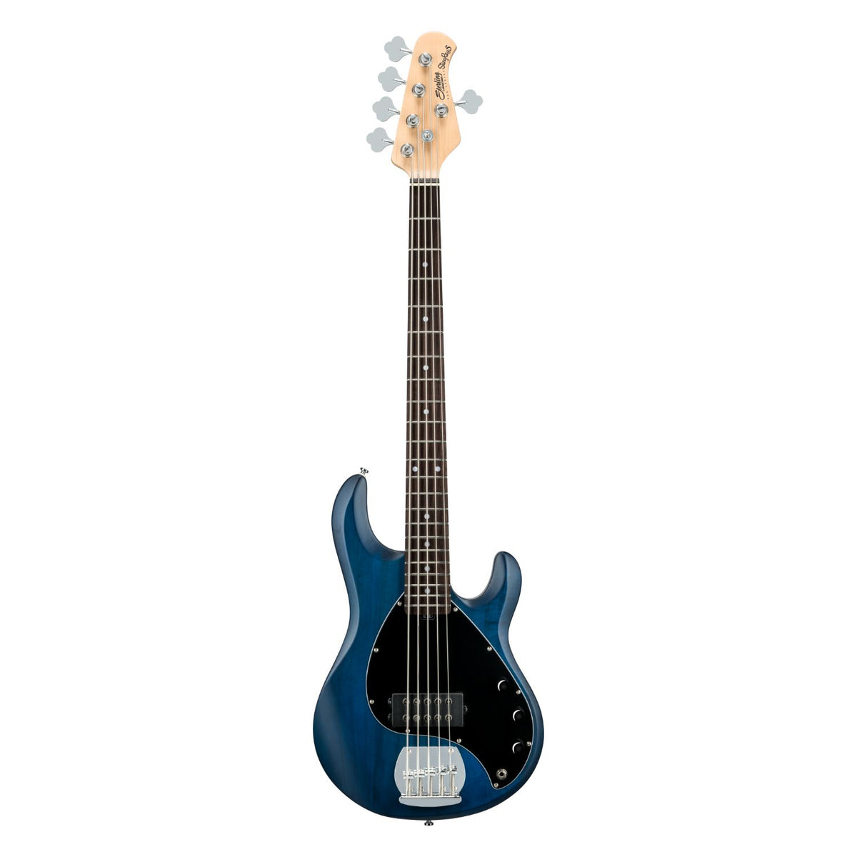 Sterling StingRay5 エレキベース ダークブルー Sterling by Music Man Ray5 Stingray 5 String Bass, Trans Blue