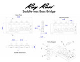Genuine Ray Ross Bass Guitar Bridge (P-Bass, J-Bass, other 4-String) Black Nickel RRB4BN