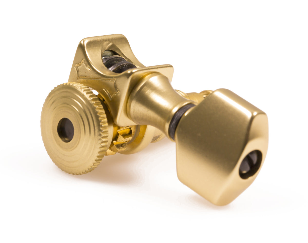 Sperzel Trim-Lok Open 6 in line Satin Gold locking tuner