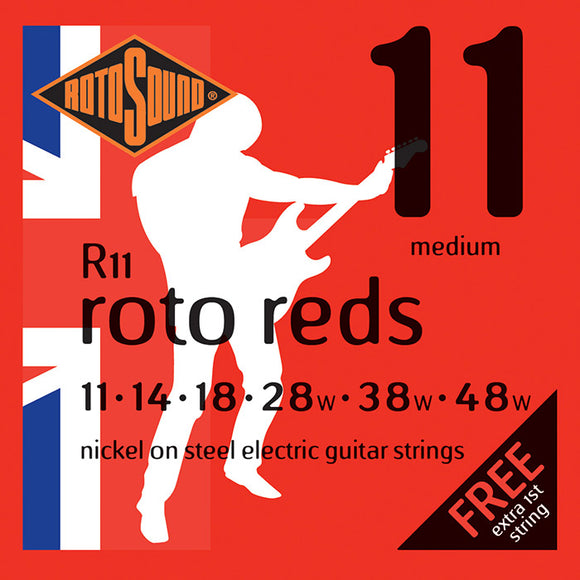 Rotosound Reds Nickel Electric Guitar Strings Medium 11-48 R11