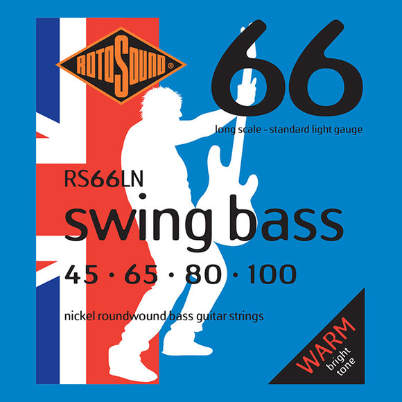 Rotosound Nickel Roundwound Standard Light 4 String Bass 45-100 RS66LN