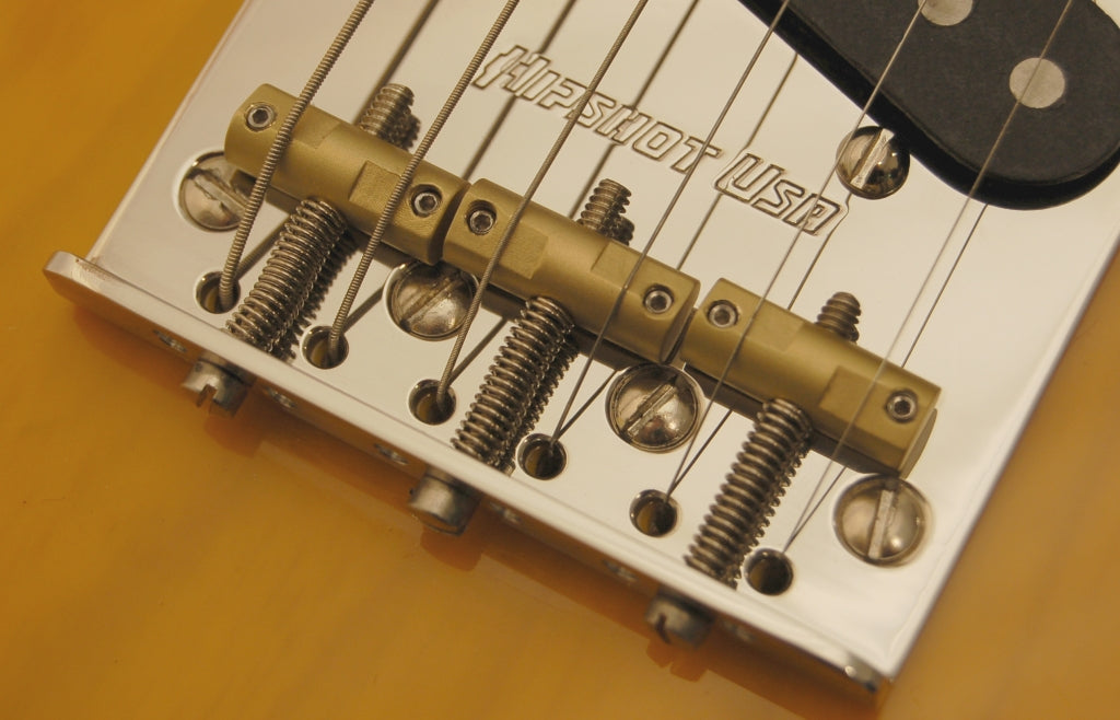 Hipshot Stainless Steel 3 Compensated Saddle Tele Bridge - 4 Hole