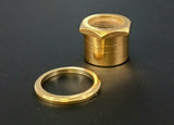 Genuine Hipshot Bass Tuner ADAPTER BUSHING GOLD - 1/2" USA ULTRALITE to 23/32" (18mm ) Headstock Hole - 0206708NUT-G
