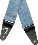 Genuine  Fender® x Wrangler® Riveted Denim Strap, Light Indigo, 099-0638-002