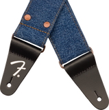 Genuine  Fender® x Wrangler® Riveted Denim Strap, Indigo, 099-0638-003