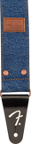 Genuine  Fender® x Wrangler® Riveted Denim Strap, Indigo, 099-0638-003