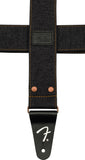Genuine  Fender® x Wrangler® Riveted Denim Strap, Black, 099-0638-005