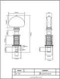 Grover 115N Perma Tension Tenor Banjo Pegs Nickel, metal buttons set of 4