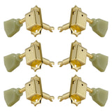 Genuine Grover Deluxe SD90 3+3 Gold, Keystone Buttons, Safety Post 133GK
