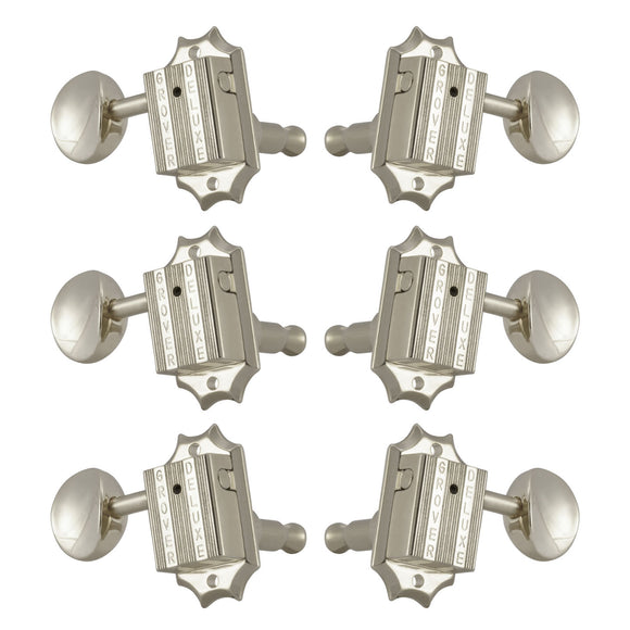 Grover 136N Vintage Deluxe SD91 3+3 Guitar Tuners, Nickel