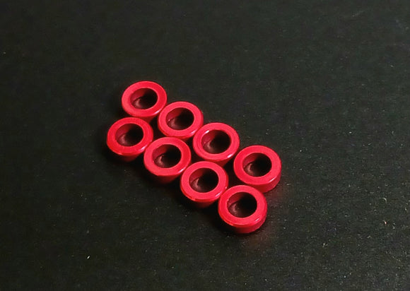 Tone Ninja TuneHues tuner button bushing, Red, set of 8