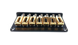 Hipshot Ibanez 7 String Flat Plate Upgrade Bridge Black & Gold 4IBF07G