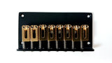 Genuine Hipshot Ibanez Flat Plate 8 String Upgrade Bridge Black/Gold 4IBF08G