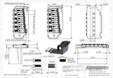 Hipshot Contour 2-Point Strat Tremolo Bridge Black - 42mm Block - 42100VB