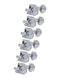 Grover 505C6 Mid-Size Roto-Grip Locking Rotomatic 6 Inline tuners, Chrome