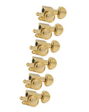 Grover 505G6 Mid-Size Roto-Grip Locking Rotomatic 6 Inline tuners, Gold