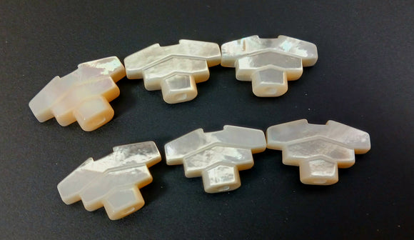 Tone Ninja Real Mother of Pearl Imperial Tuner Buttons (6) fits Hipshot, Grover BTNF13