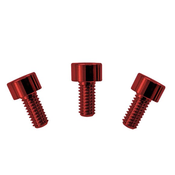 Genuine Floyd Rose Stainless Steel Nut Clamping Screws (3) Red - FRNCSRDP