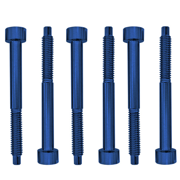 Genuine Floyd Rose Stainless Steel String Lock Screws (6) Blue - FROSLSBLP