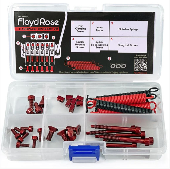 Genuine Floyd Rose Stainless Steel Hardware Upgrade Kit Red - FRUK1-SS-RD