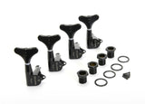 Graph Tech Ratio (18:1 to 36:1) Bass Tuners Taper Shaft 4 Inline Black