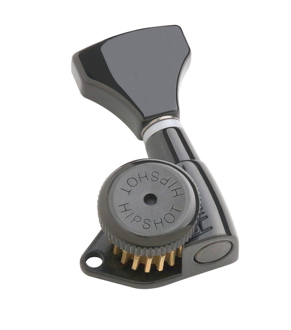 Hipshot Grip-Lock Open 18:1 Single Black locking treble side tuner 6GL0BT-21