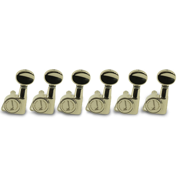 Kluson 6 In Line Left Hand Contemporary Diecast Series Tuning Machines Nickel