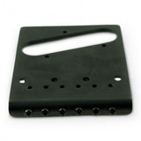 Kluson 4 hole 6 Saddle Telecaster Drop in Upgrade Bridge, Brass Saddles, Black