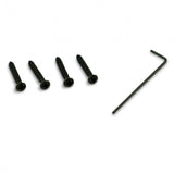 Kluson 4 hole 6 Saddle Telecaster Drop in Upgrade Bridge, Brass Saddles, Black