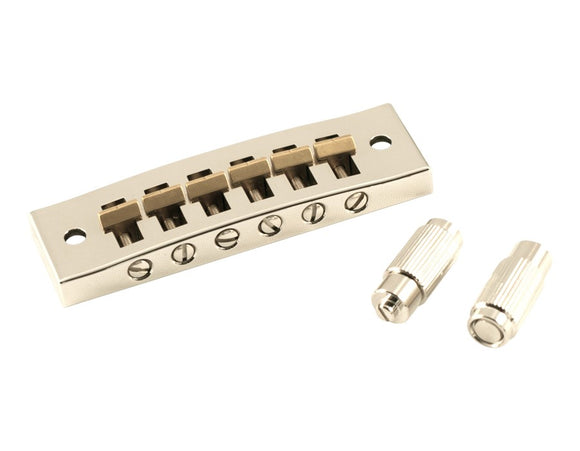 Kluson Harmonica Steel Bridge, Nickel With Brass Saddles - KHBSN