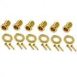 Kluson Revolution Locking Tuners 3x3 Pearloid keystone button - Gold KRGL-3-GP