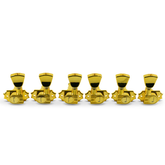 Kluson Revolution Tuners - 3x3 Metal keystone button - Gold KRG-3-G