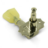 Kluson Revolution Tuners - 3x3 Pearloid button - Nickel KRG-3-NP